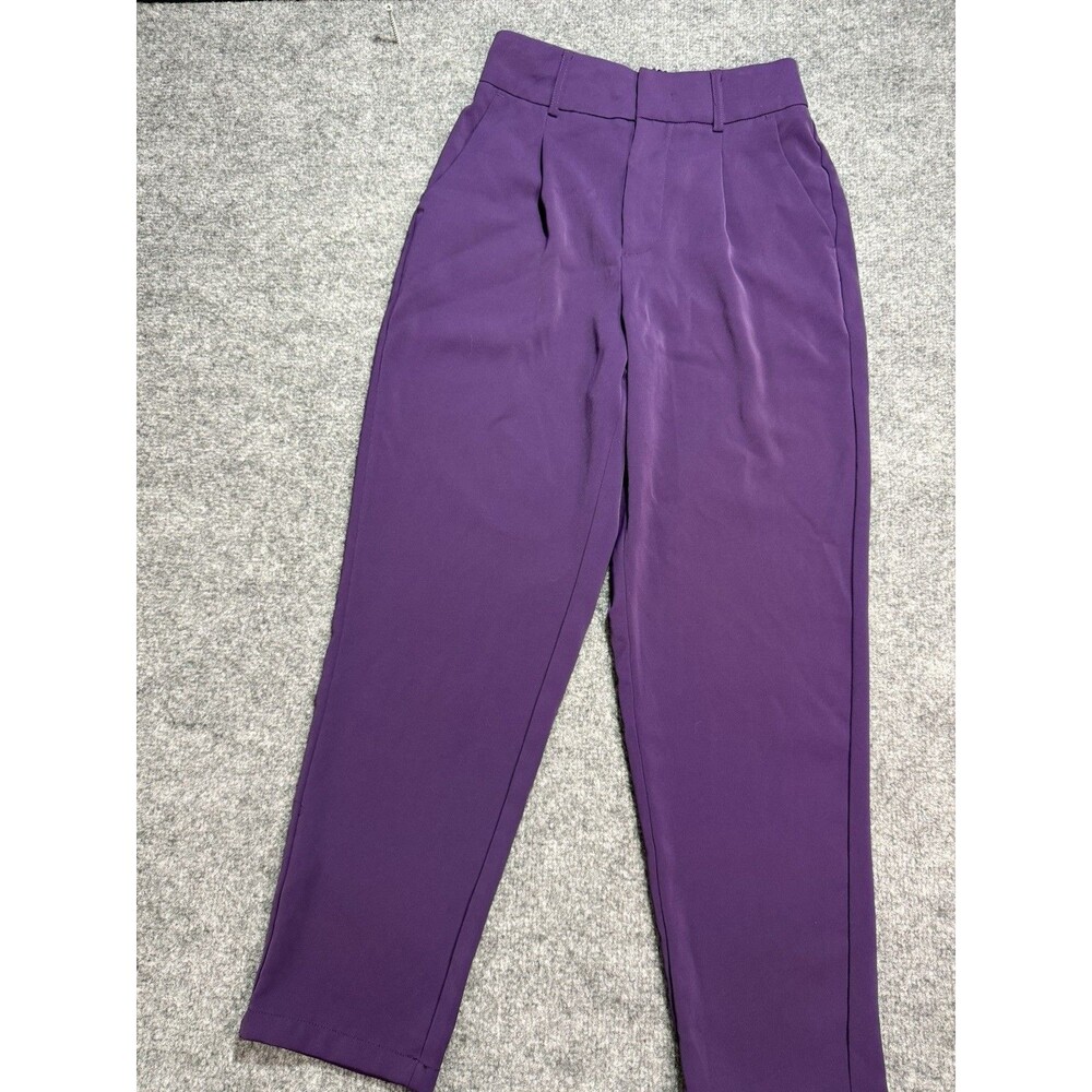 Halara Womens XS Purple High Waisted Tapered Leg Pants Stretch Work Trouser